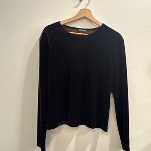 Vintage Holt Renfrew Brown Velvet Top